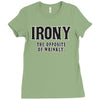 irony the opposite of wrinkly Ladies Fitted T-Shirt