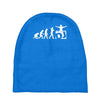 dj evolution funny music mixing djing disk jockey turntable Baby Beanies