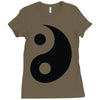 yin yang Ladies Fitted T-Shirt