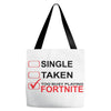 Too Busy Playing Fortnite Tote Bags