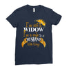 i'm not a widow i'm a wife to a husband with wings Ladies Fitted T-Shirt