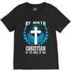 By Birth Christian By the Grace of God V-Neck Tee
