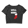 well hung endowed christmas stocking funny Crop Top