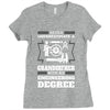 Never Underestimate A Grandfather With An Engineer Degree Ladies Fitted T-Shirt