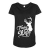 trophy wife deer Maternity Scoop Neck T-shirt