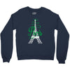 paris script eiffel tower french france Crewneck Sweatshirt
