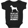 not just a dog person i'm a boxer mommy! Baby Bodysuit