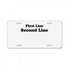 first line second line License Plate