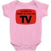 as seen in front of the the tv Baby Bodysuit
