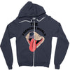 the frenchie world Zipper Hoodie