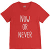 now or never V-Neck Tee