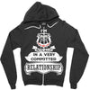 I Am Bulldog Actually In A Very Commited Relationship Zipper Hoodie