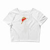 melted logo Crop Top