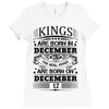 Real Kings Are Born On December 12 Ladies Fitted T-Shirt