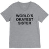 worl'd okayest sister V-Neck Tee