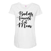 badass feminist cat mom Maternity Scoop Neck T-shirt