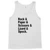 rock paper scissors lizard spock big bang theory geek nerd gift t shir Tank Top