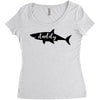 Daddy Shark Women's Triblend Scoop T-shirt