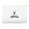 buck merry christmas Accessory Pouches