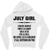 Super July Girl Zipper Hoodie