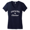 cocaine and caviar   mens hoodie cocain Women's V-Neck T-Shirt