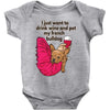 hi quality frenchie Baby Bodysuit