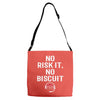 no risk it, no biscuit w Adjustable Strap Totes