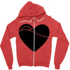 black heart Zipper Hoodie