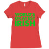 world's okayest irish Ladies Fitted T-Shirt