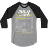 July Girl Facts Cancer 3/4 Sleeve Shirt