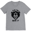grin and bear it V-Neck Tee