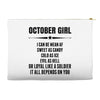 Super October Girl Accessory Pouches