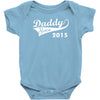 daddy since 2015   mens funny Baby Bodysuit