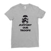 support our troops Ladies Fitted T-Shirt