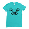 skull pisto Ladies Fitted T-Shirt