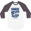 official t shirt mens you me at six sinners never sleep big all sizes 3/4 Sleeve Shirt