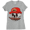 mario skull Ladies Fitted T-Shirt