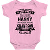 Super Cool Nanny Of A Freaking Awesome Grandson Baby Onesie