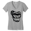 monkey face Women's V-Neck T-Shirt