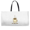 funny retro coffee Weekender Totes