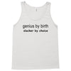 genius by birth slacker by choice t shirt large funny nerd tee slacker Tank Top
