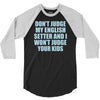 dont judge my english setter 3/4 Sleeve Shirt