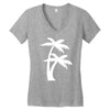 palm tree sticker vinyl decal tropical island beach ocean wall car win Women's V-Neck T-Shirt