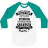 Super Cool Stepmom Of A Freaking Awesome Grandson 3/4 Sleeve Shirt