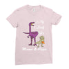 mama &amp; pizza dinasour. Ladies Fitted T-Shirt