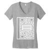 qr composition Women's V-Neck T-Shirt