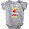 Exercise Extra Fries Baby Onesie