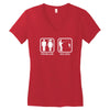 fishing   problem solved mens funny Women's V-Neck T-Shirt