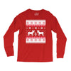 reindeer christmas ugly sweater Long Sleeve Shirts