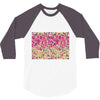 pink triangle print 3/4 Sleeve Shirt